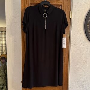 MSK Black Dress with Zipper Detail